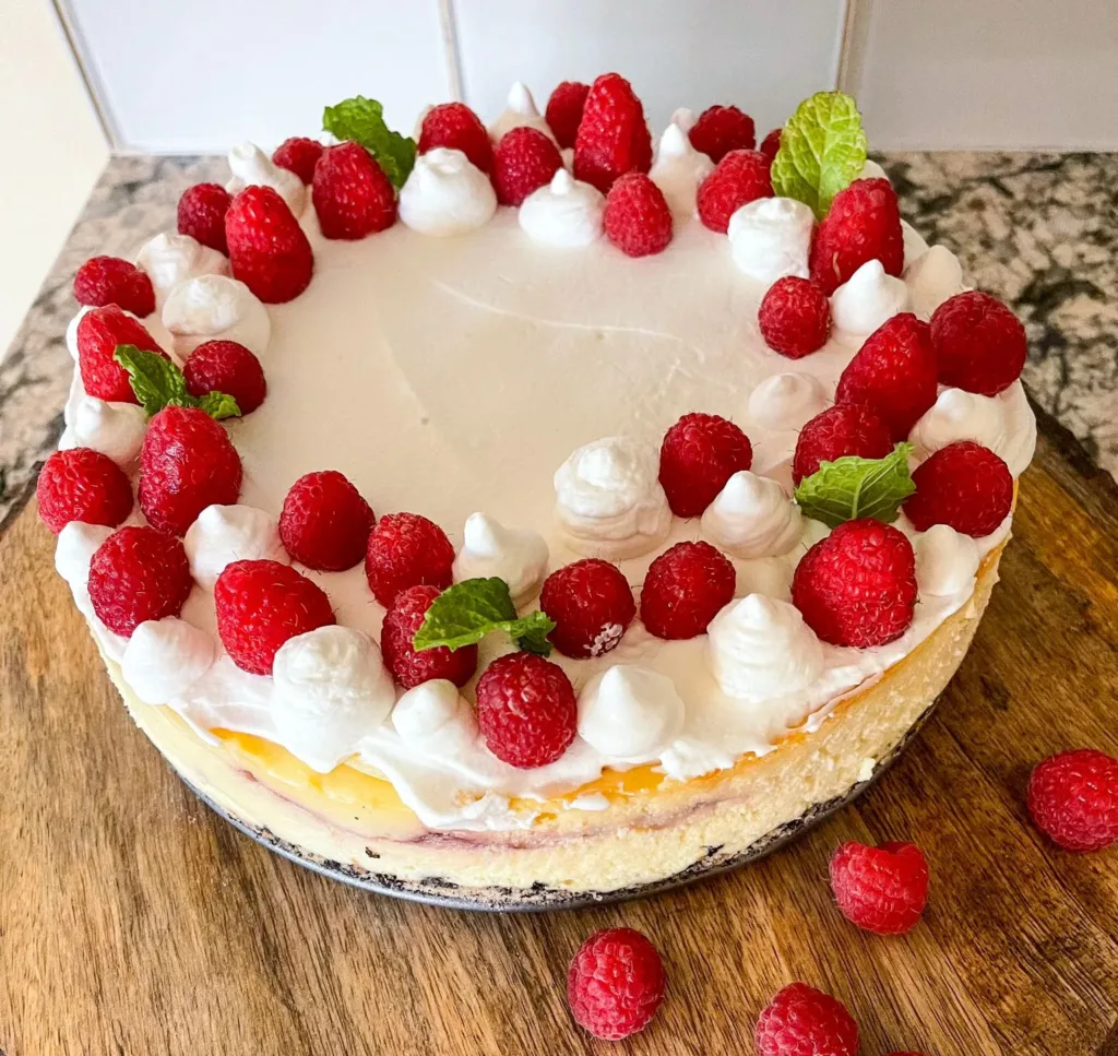 9” Raspberry cheesecake $85